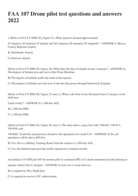 faa part 107 test questions